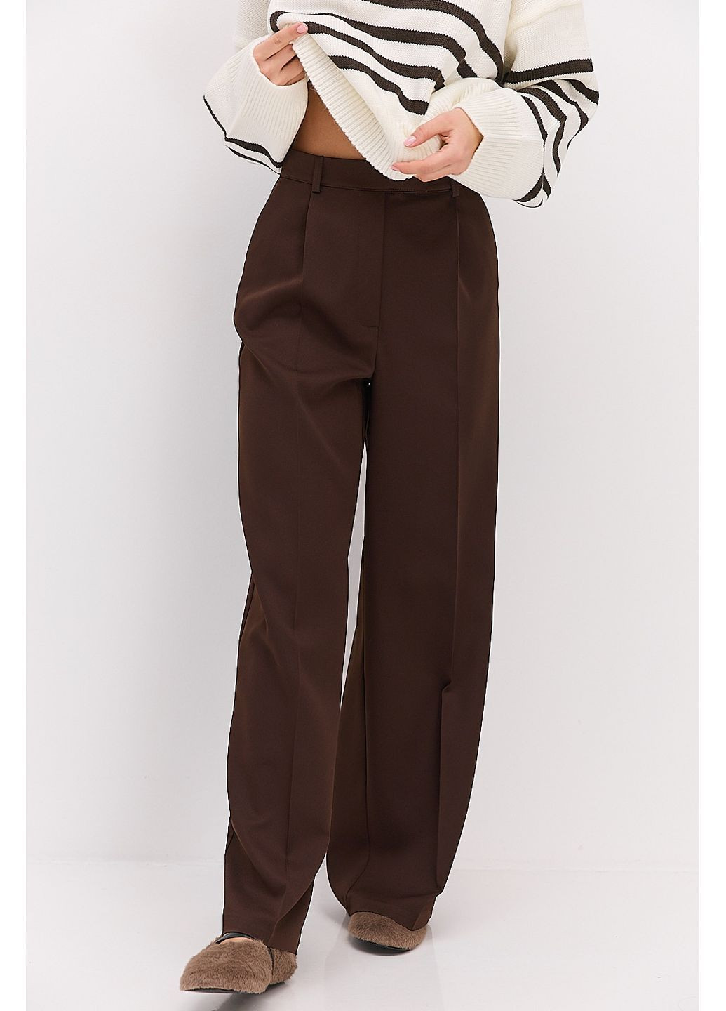 Жіночі палаццо з потаємними застібками сірі Arjen (370601809)