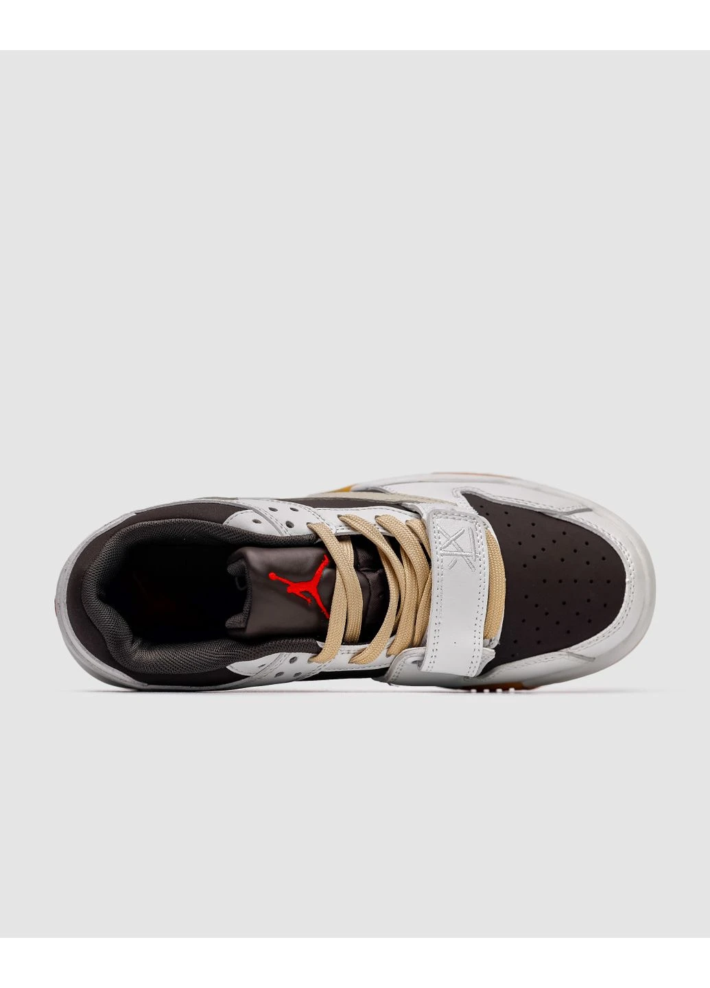 Комбіновані кросівки чоловічі nike travis scott x jordan cut the check reverse mocha найк аір ретро демісезон No Brand