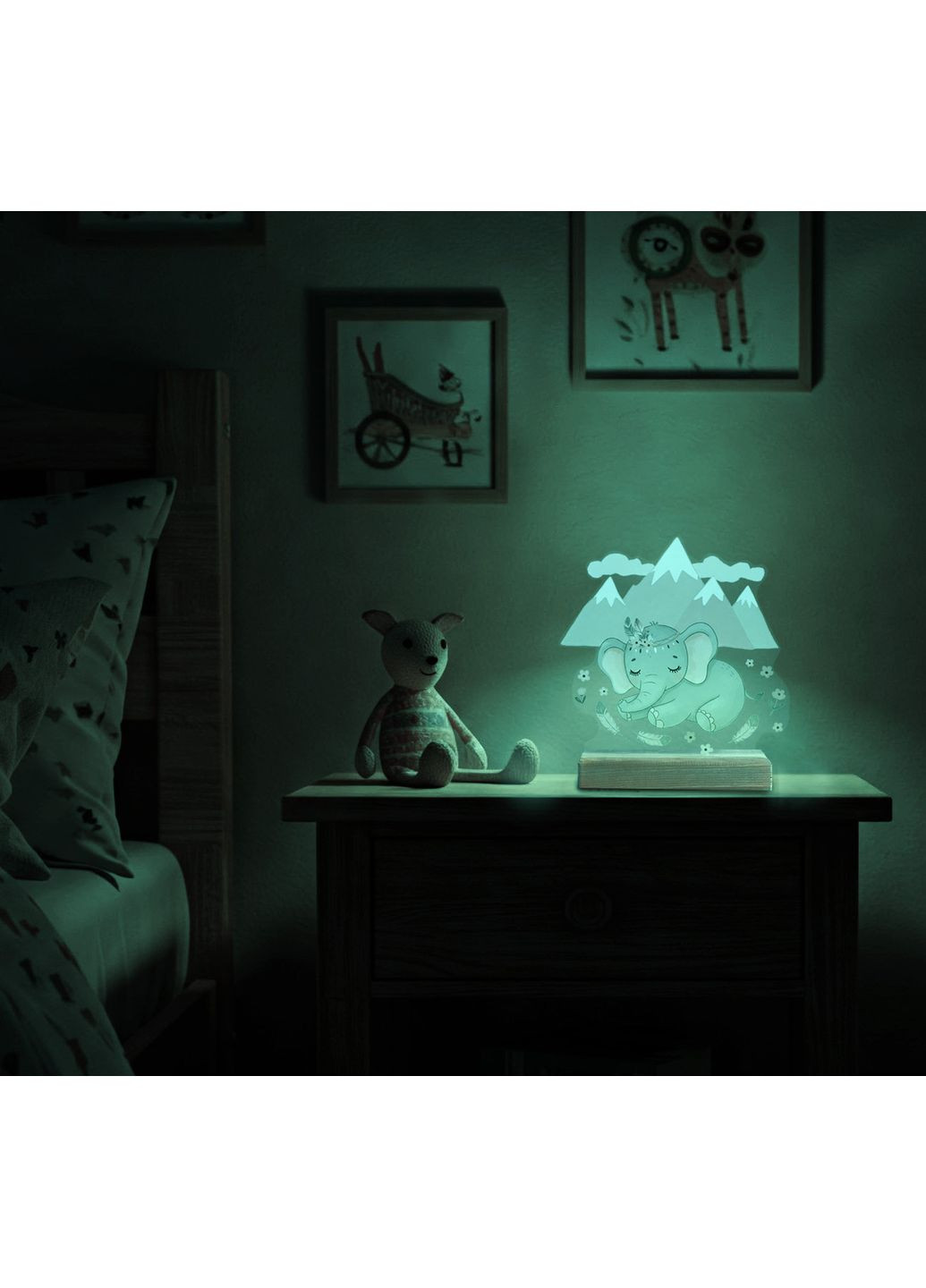 Ночник Слоненок с регулировкой света через пульт ДУ CASE CONTROL (355400882)