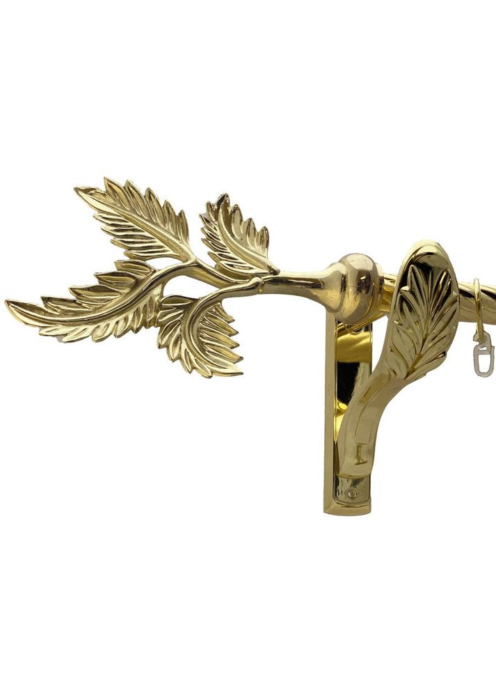 Карниз Папороть металевий однорядний ретро скручена труба Золото 25 мм 300 см (00-00010794) ORVIT (300283069)