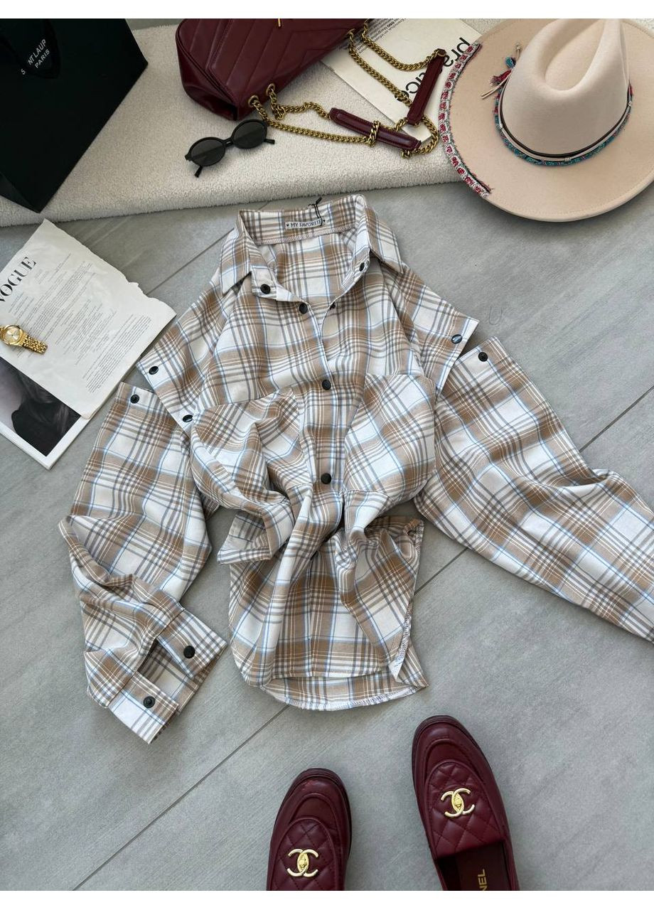 Трендова картата сорочка, на кнопках Україна (355803393)