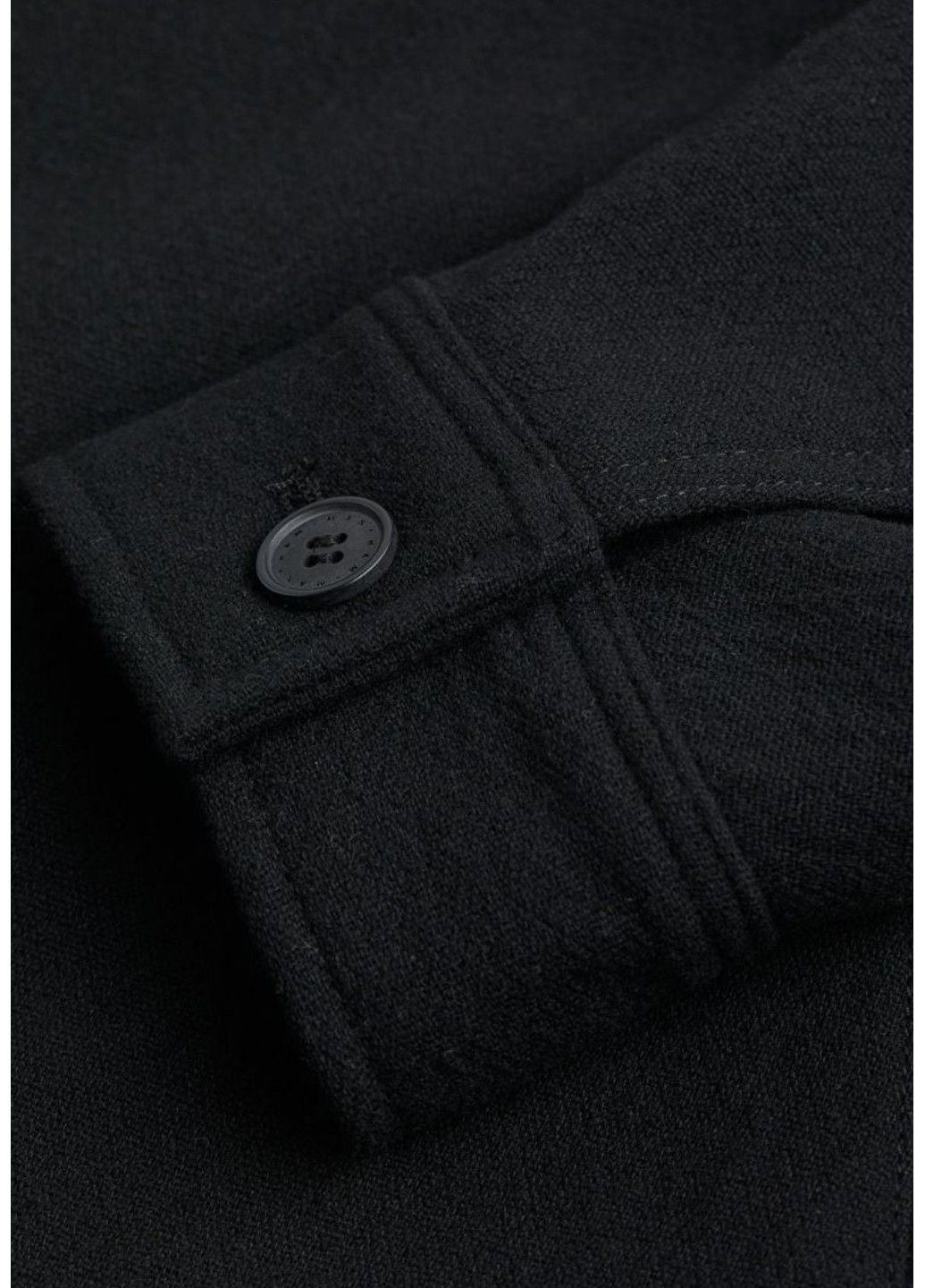 Мужская верхняя рубашка из шерстяной смеси Н&М (56644) М Черная H&M (281523324)
