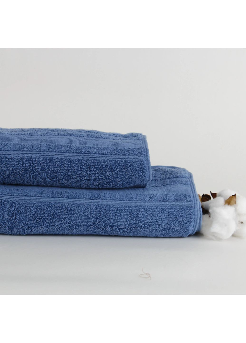 Бавовняний рушник 50*90 см, 550 г/м2 Fancy від тм Світло-синій ТЕП однотонний блакитний