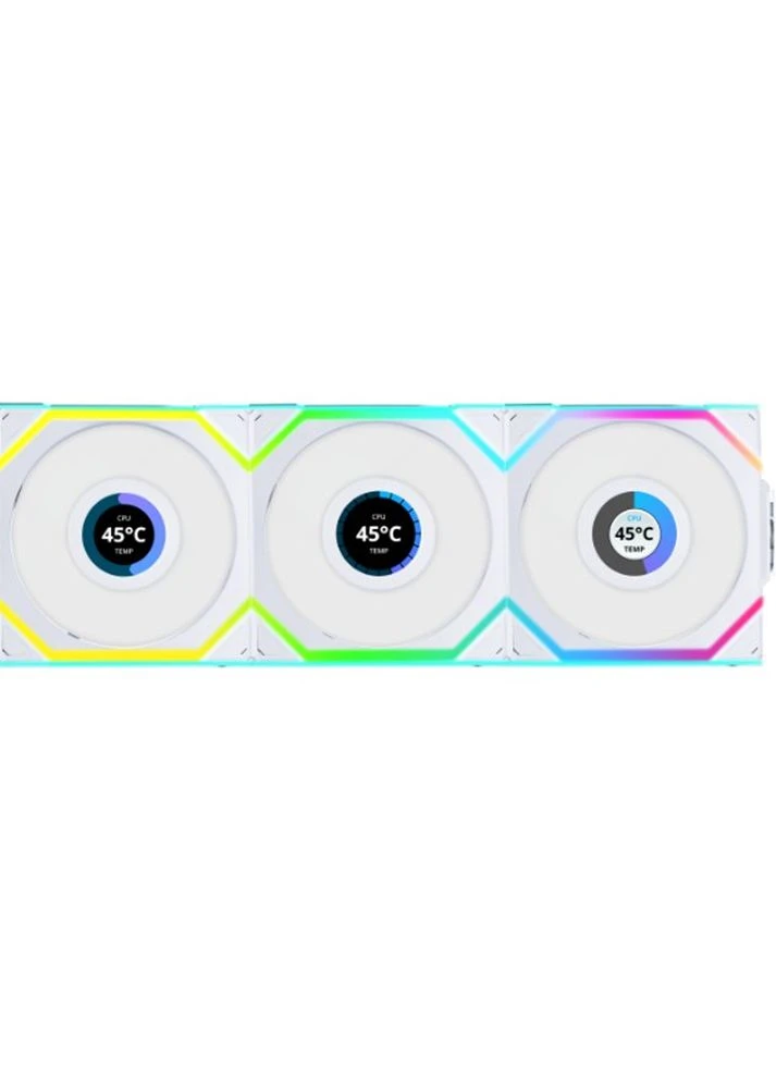 Набор корпусных кулеров UNI Fan SL WIRELESS LCD 120-3 White (G99.12SLLCD1W3W.00) Lian Li (392138211)