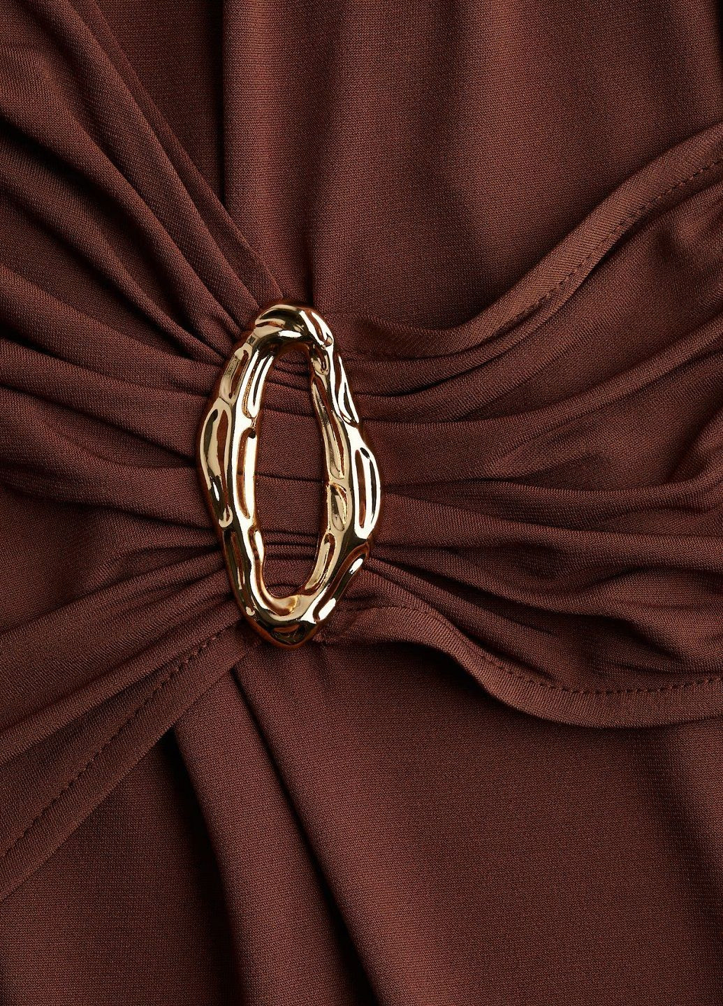 Коричнева кежуал сукня H&M однотонна