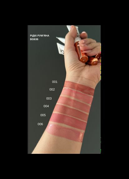 Рідкі рум'яна MATCH Liquid Blush 15 мл Bogenia (350354602)