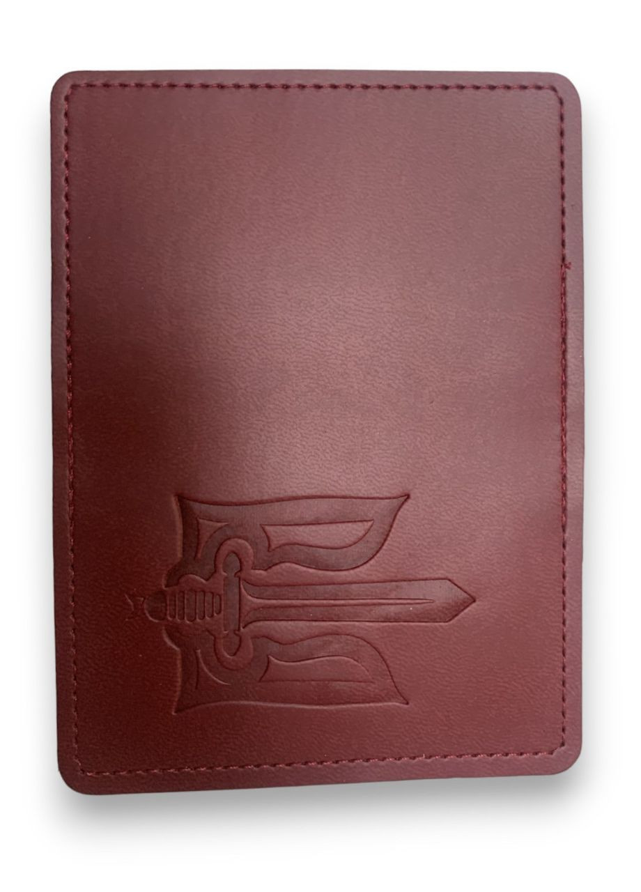 Обкладинка ID - 1 екошкіра Vivella Тризуб меч бордо тиснення 4PROFI (304773510)