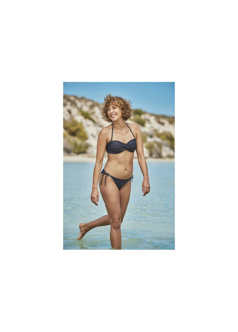 Нижня частина купальника на зав'язках для жінки LYCRA® 406498 36(S) чорно-білий Esmara (330358000)