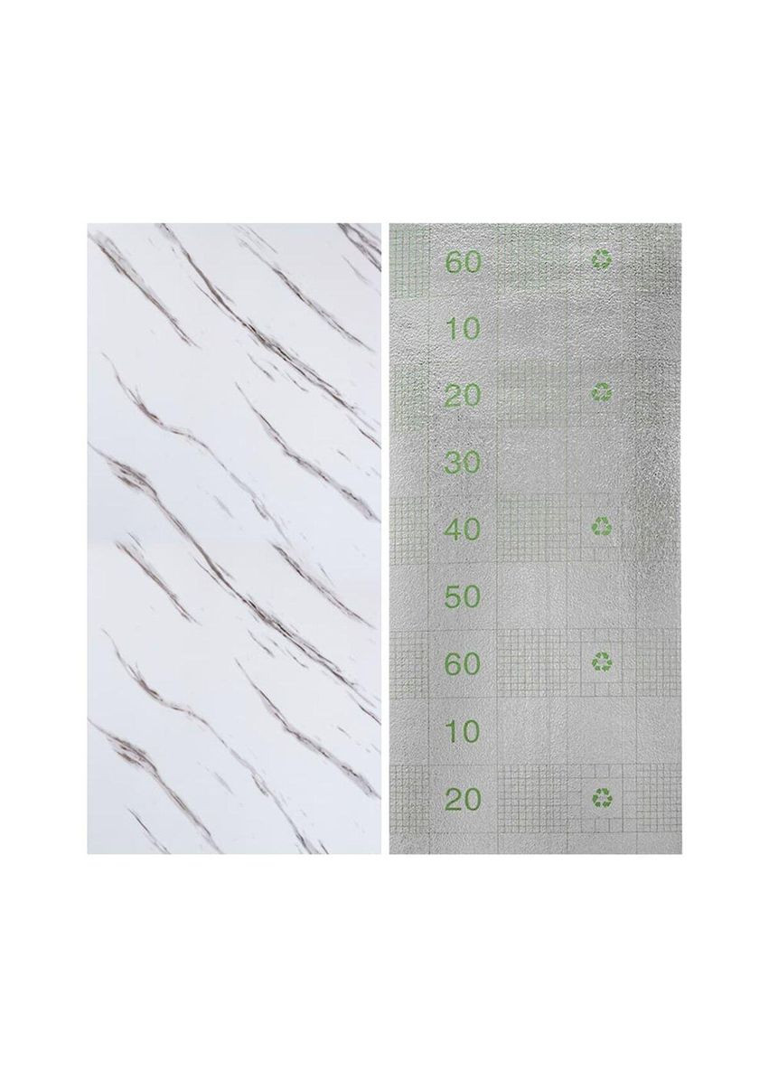 Самоклеюча вінілова плитка в рулоні 600х3000х2мм Білий мармур з прожилками Глянсова SW-00001285 Sticker Wall (329896031)
