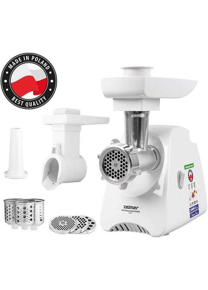 М`ясорубка ZMM5802P (2,2кВт)шинковка Zelmer (364874112)