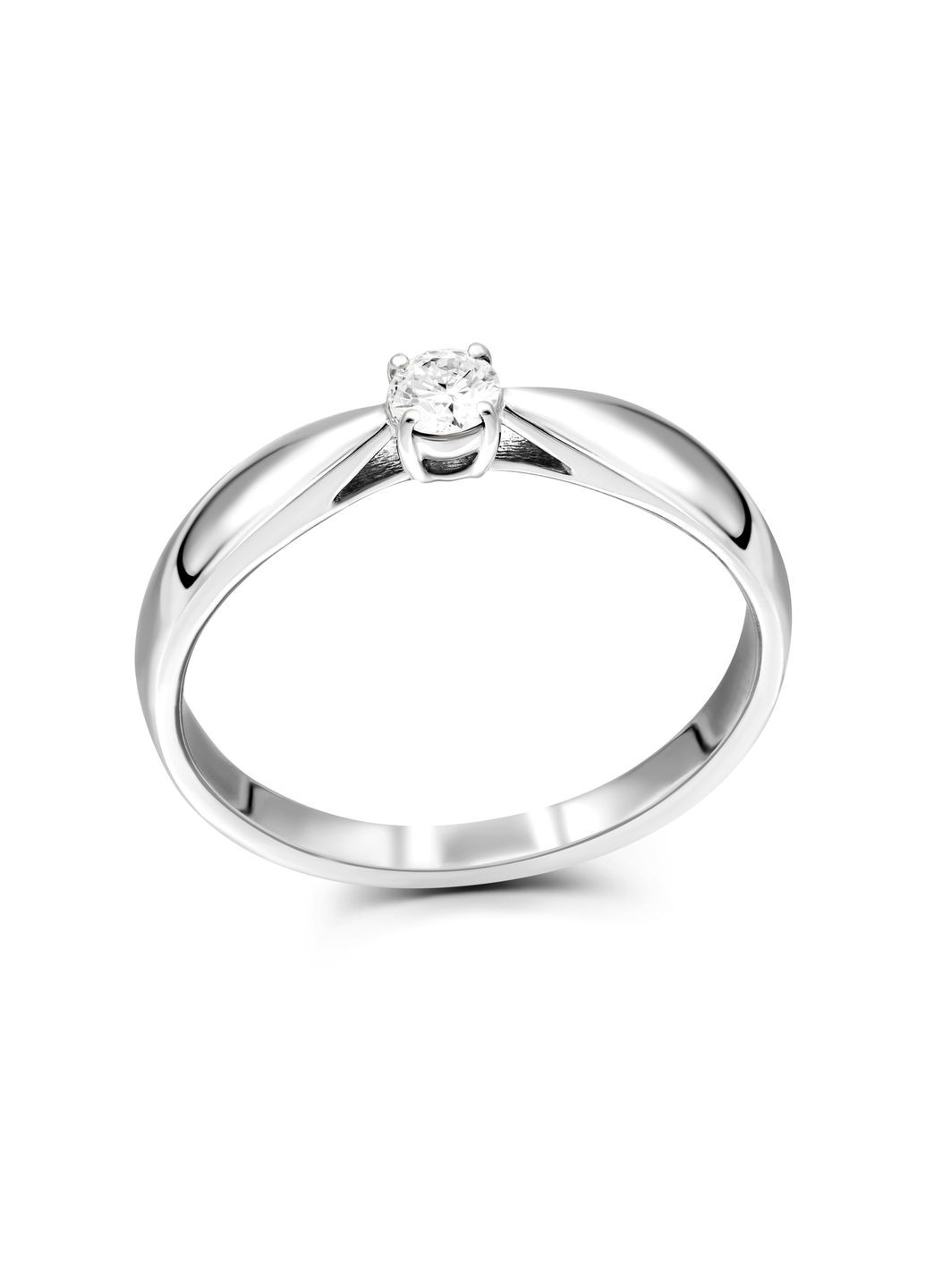 Кільце з діамантом у білому золоті 1-245 866 Zarina (333833232)