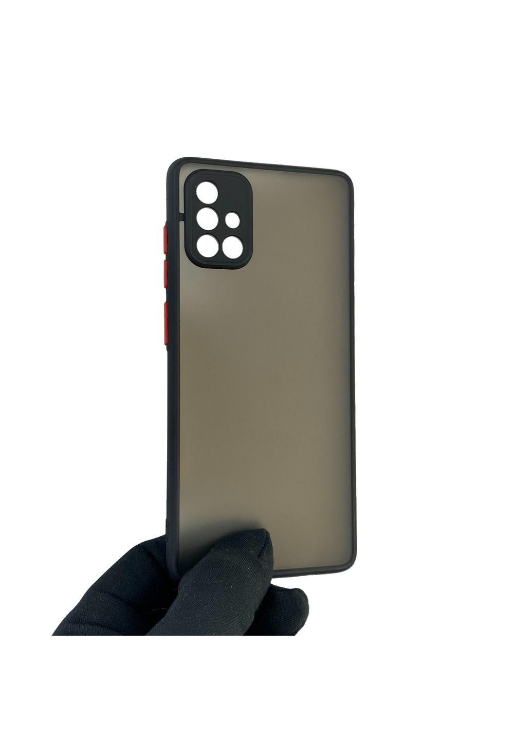 Чохол для телефона Galaxy A71 (SM-A715F) з високими бортами із захистом камери на самсунг а71 чорний Samsung (366236161)