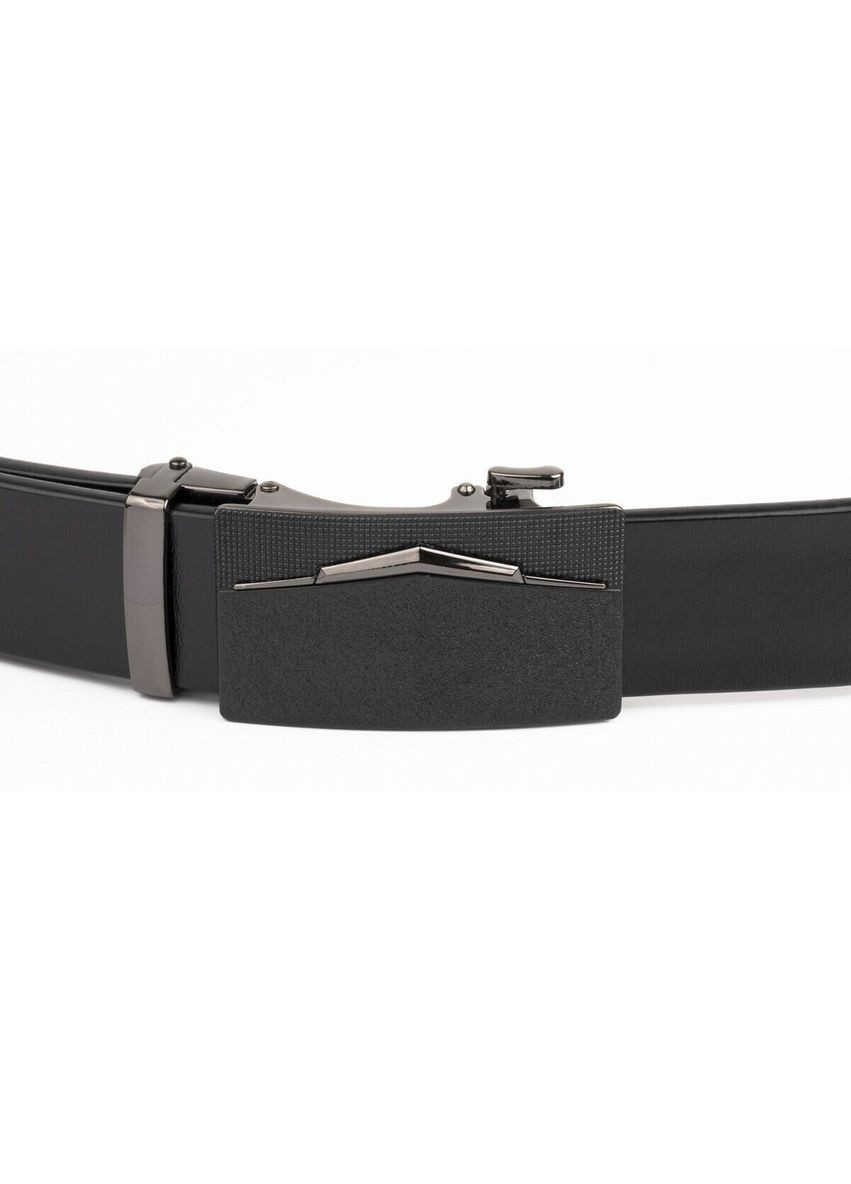 Ремінь чоловічий з матовою зернистою вставкою на пряжці Vintage чорний (sku_20333) No Brand (327820123)