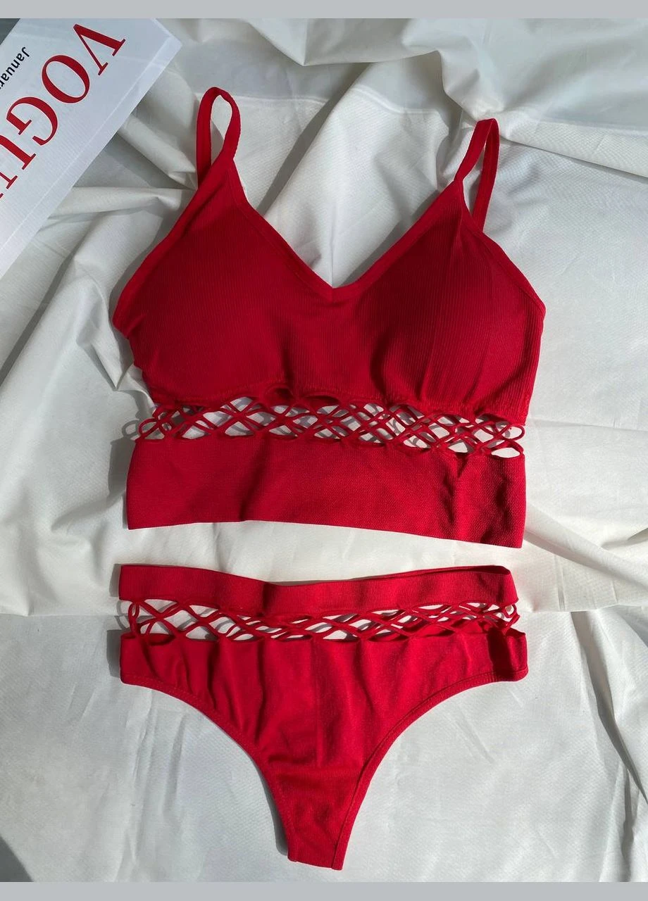Красный комплект белья No Brand