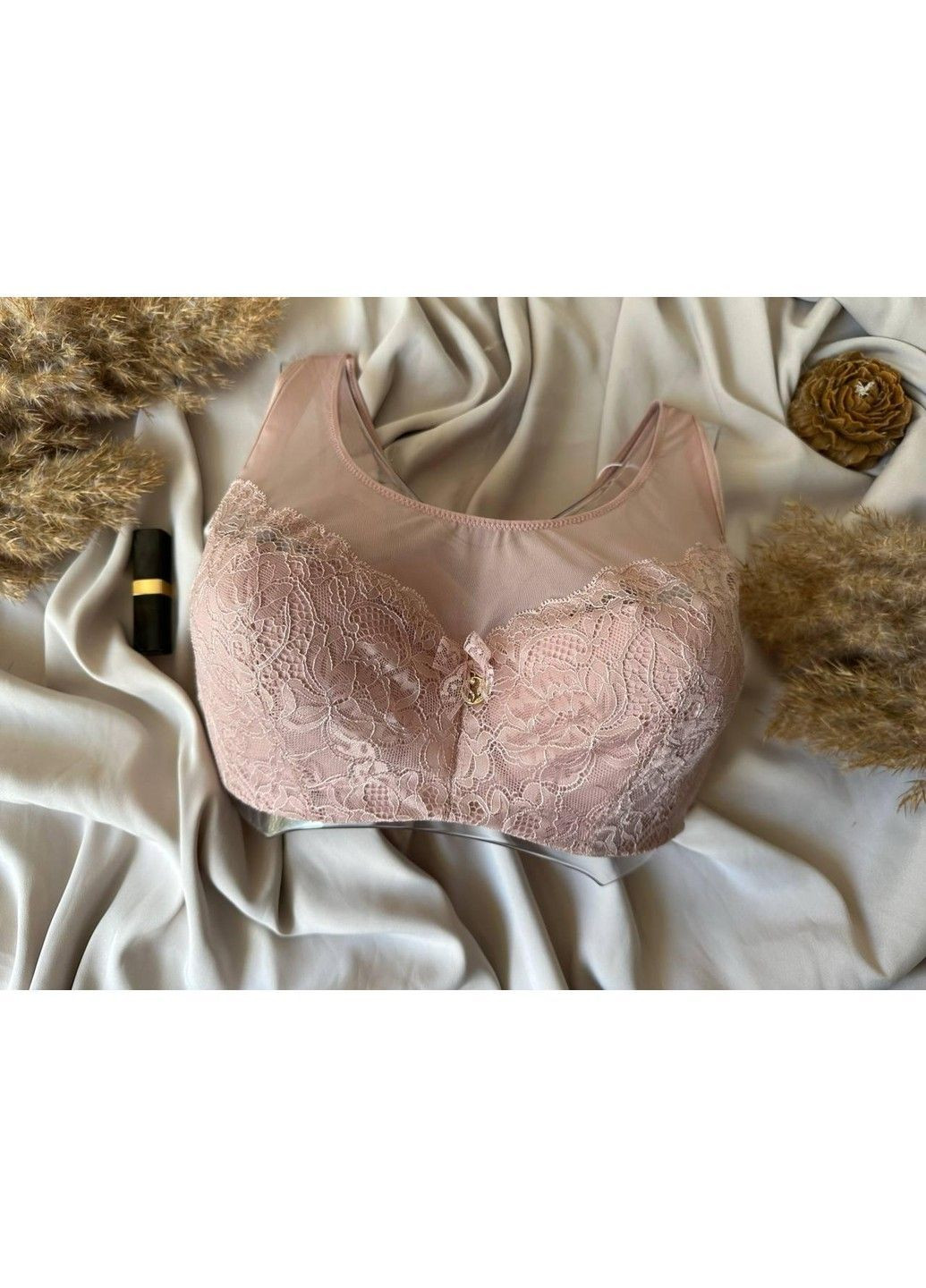 Пудровый бюстгальтер на косточках 1103 пудровый Lanny Mode