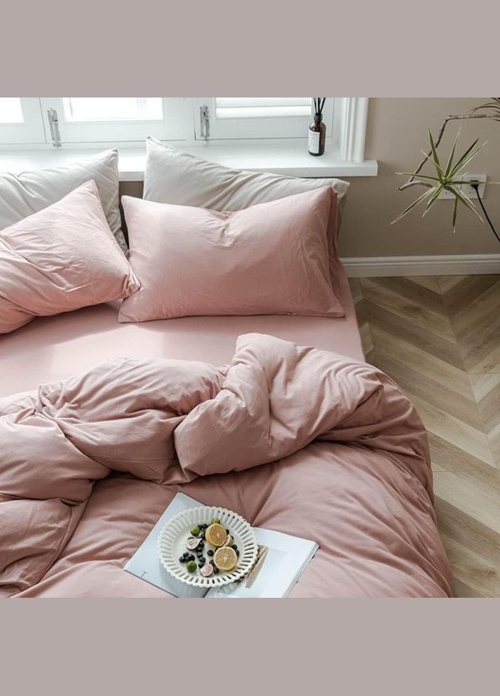 Постільна білизна з м'якого матеріалу 200 x 220 см Рожевий Євро (ВЕ5202В-33) No Brand (306633708)