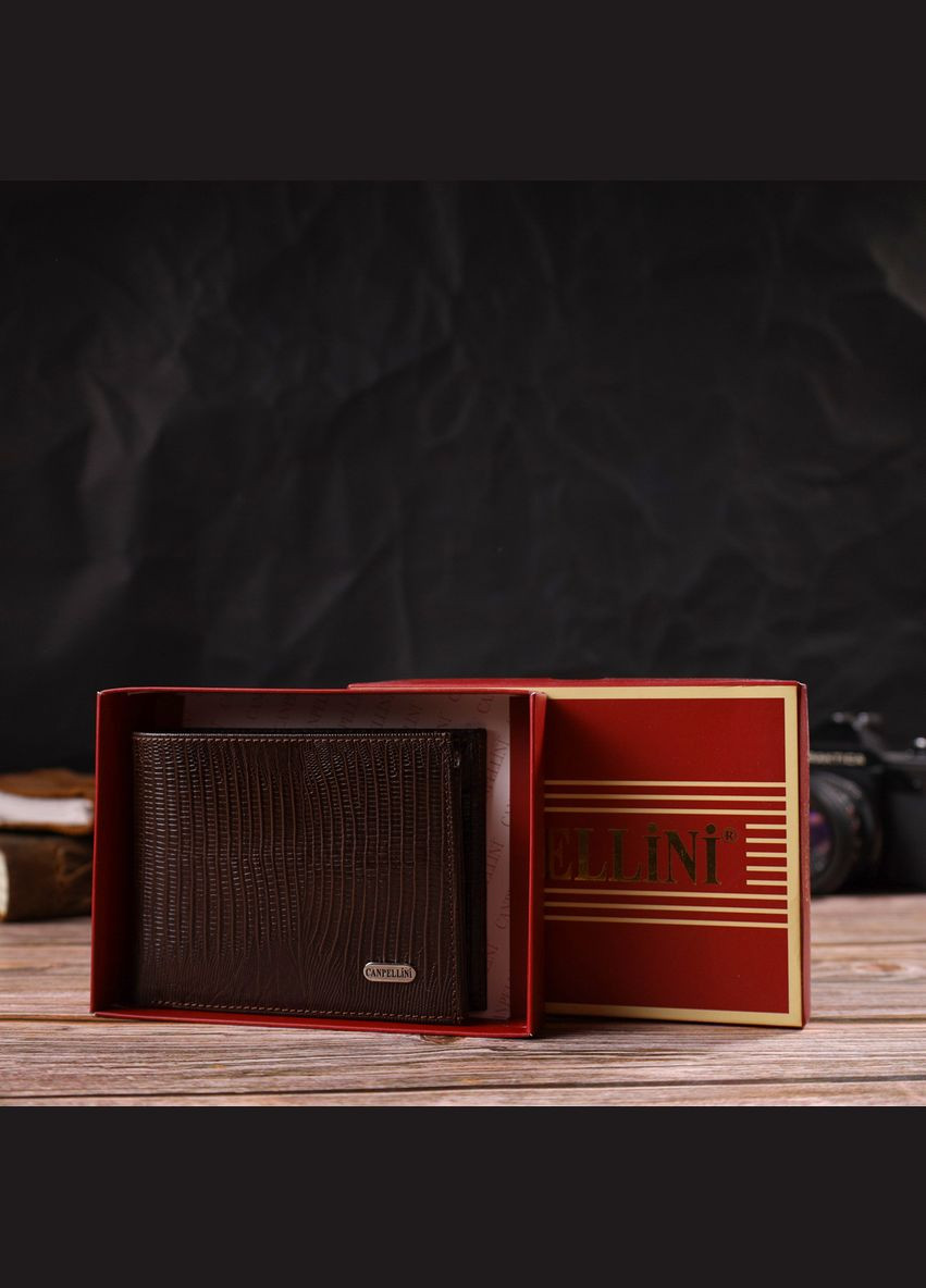 Кошелек мужской кожаный 21864 Коричневый Canpellini (306881733)