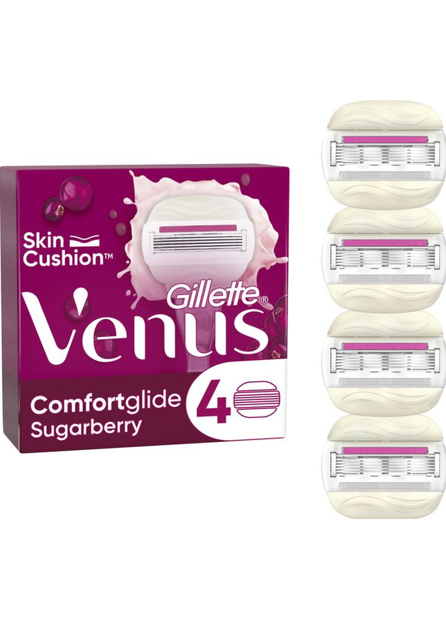 Змінні картриджі для гоління (Леза) жіночі Comfortglide Sugarberry Plus Olay 4 шт Venus (346493659)