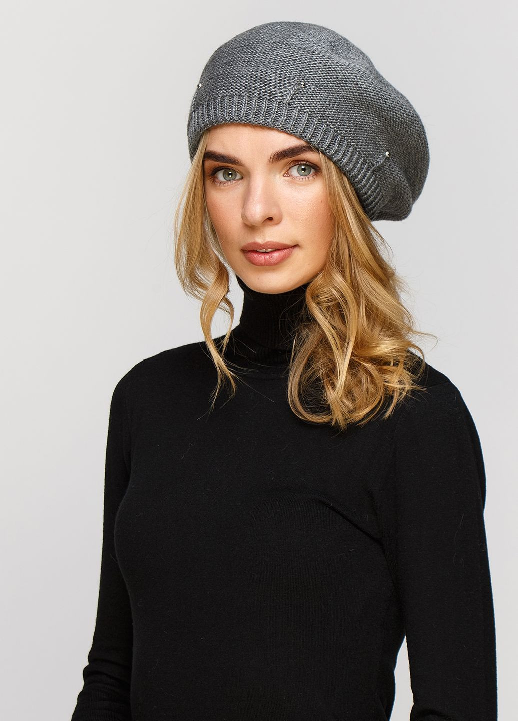 Шерстяной берет Жемчуг 550110 DeMari (304039521)