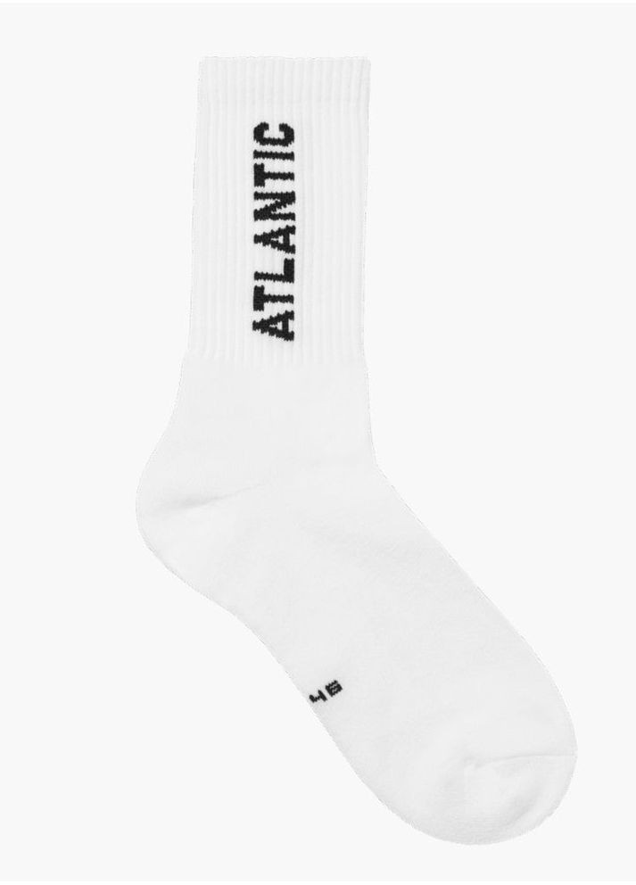 Білі чоловічі шкарпетки Atlantic однотонні (369365211)