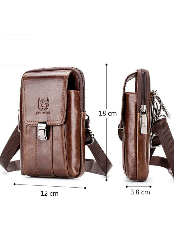 Напитковая сумка с ремешком на плечо T0073, коричневая BULL (322930867)