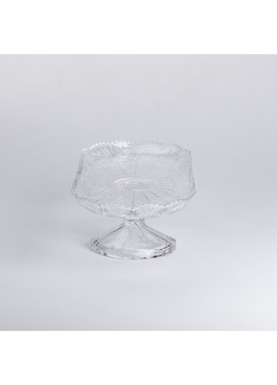 Ваза для фруктов стеклянная на ножке 33.5х15х10 см овальная Yiwu (360454744)