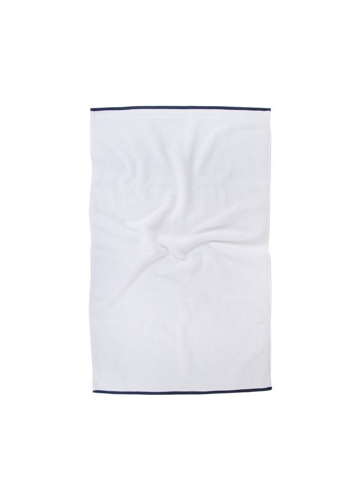 Полотенце махровое Liana lacivert с синим кантом 100*150 Penelope белый