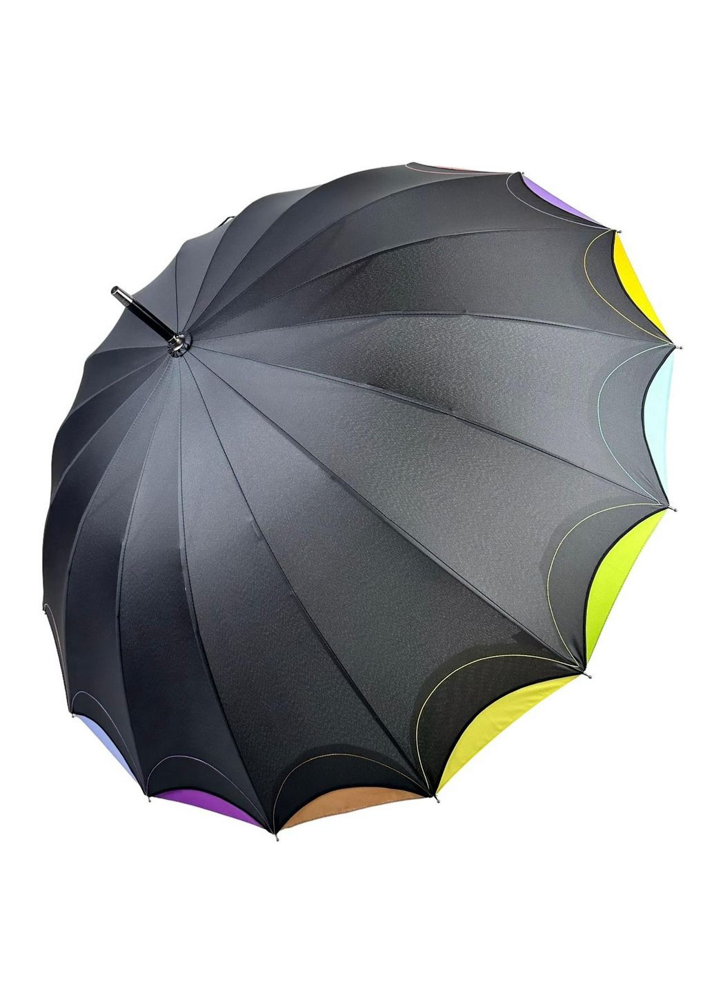 Жіноча парасолька-тростина напівавтоматична d=102 см Susino (288046904)