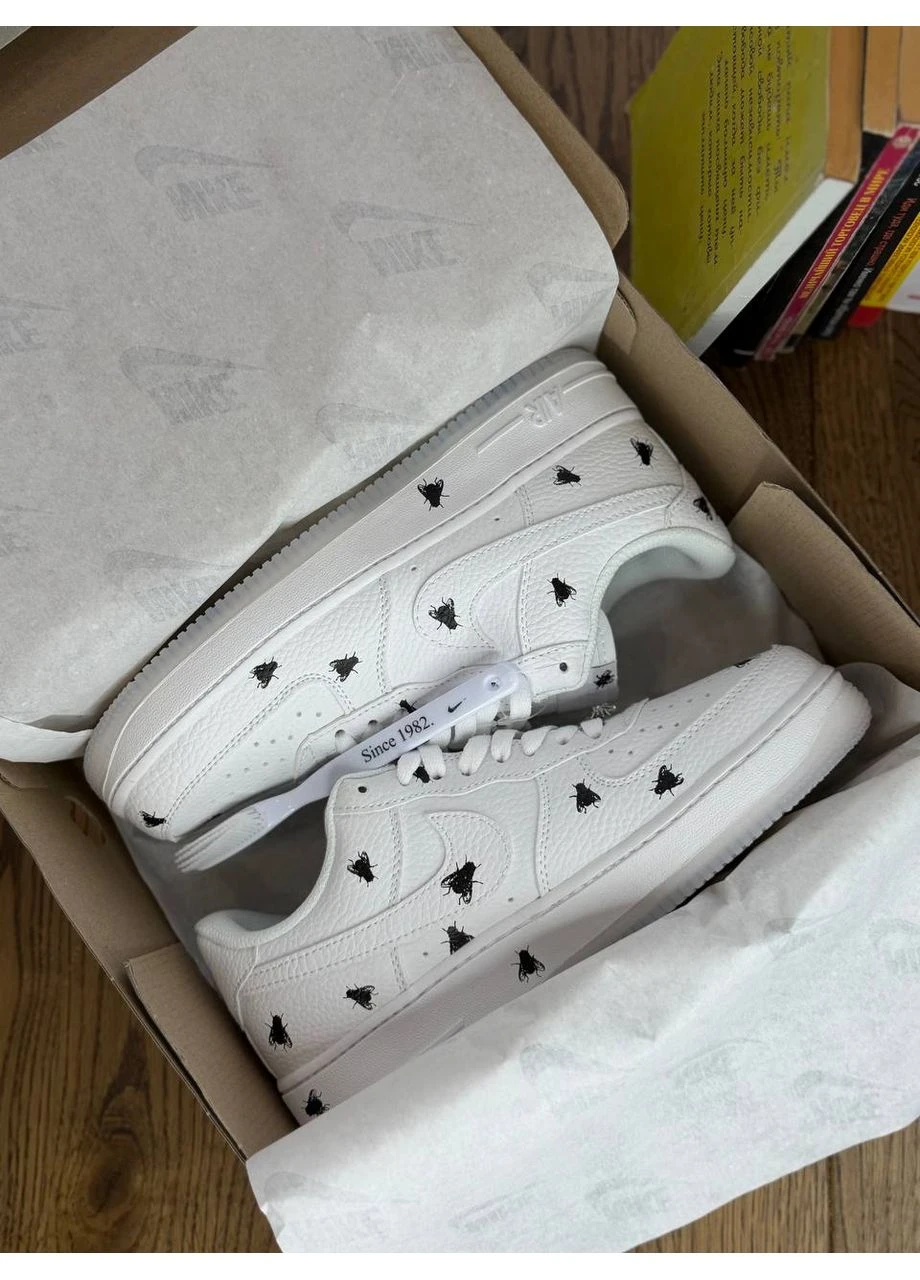 Комбіновані кросівки чоловічі nike air force 1 low houseflies найк аір форс 1 демісезон No Brand