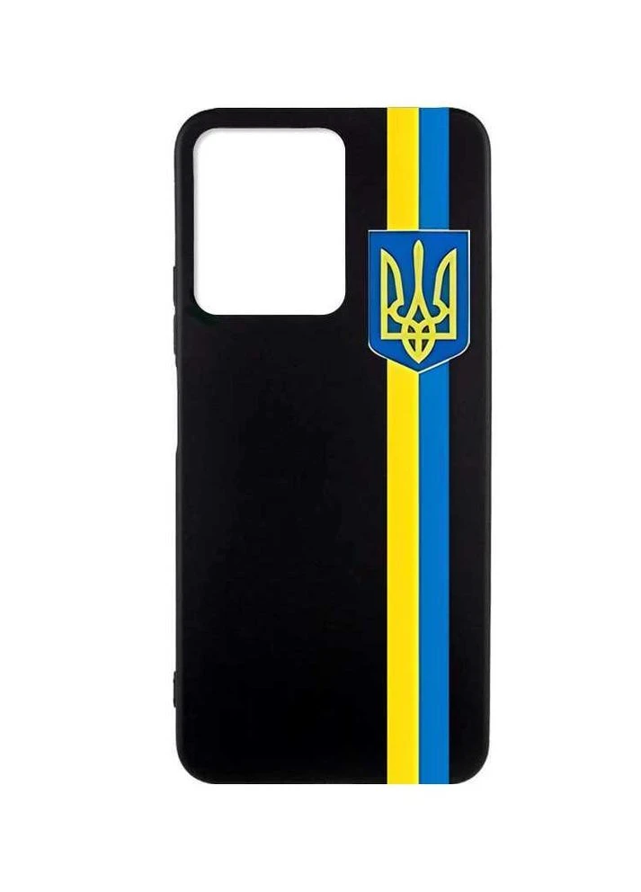 Матовий чорний чохол на Xiaomi Redmi Note 12 Стрічка Україна (принт 253) Creative (360698720)