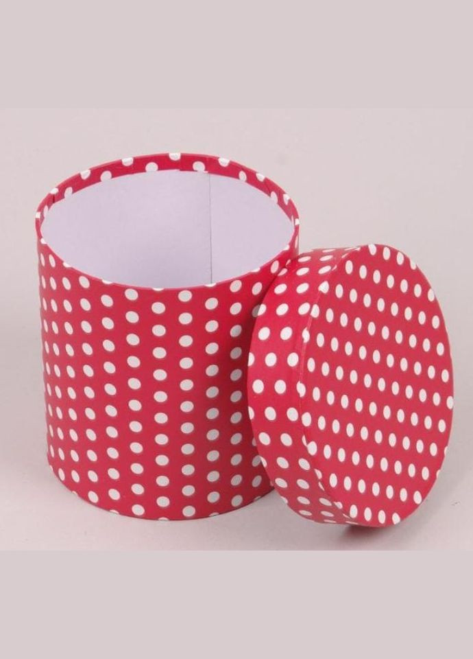 Комплект красных коробок для цветов в белый горошек 2 шт. 39868 Flora (311202738)