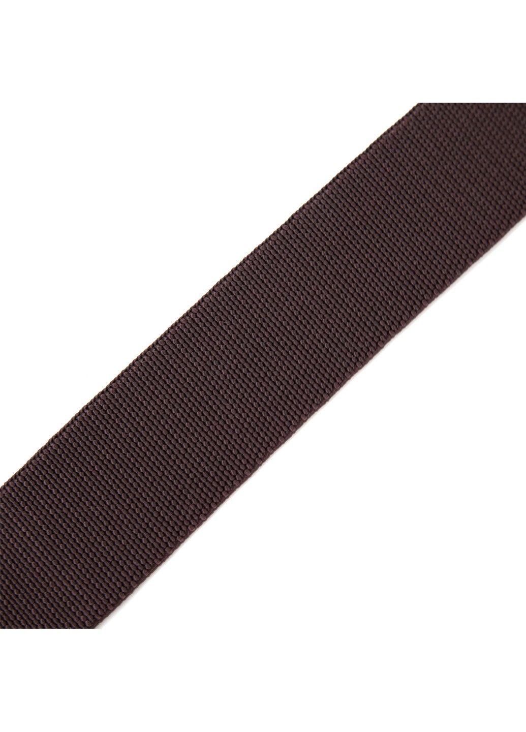 Текстильный ремень с коричневой пряжкой 20531 Коричневый Vintage (235781162)
