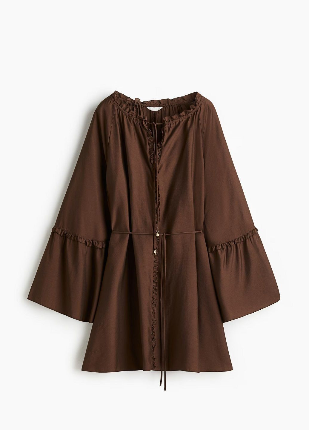 Темно-коричневое кэжуал платье H&M однотонное