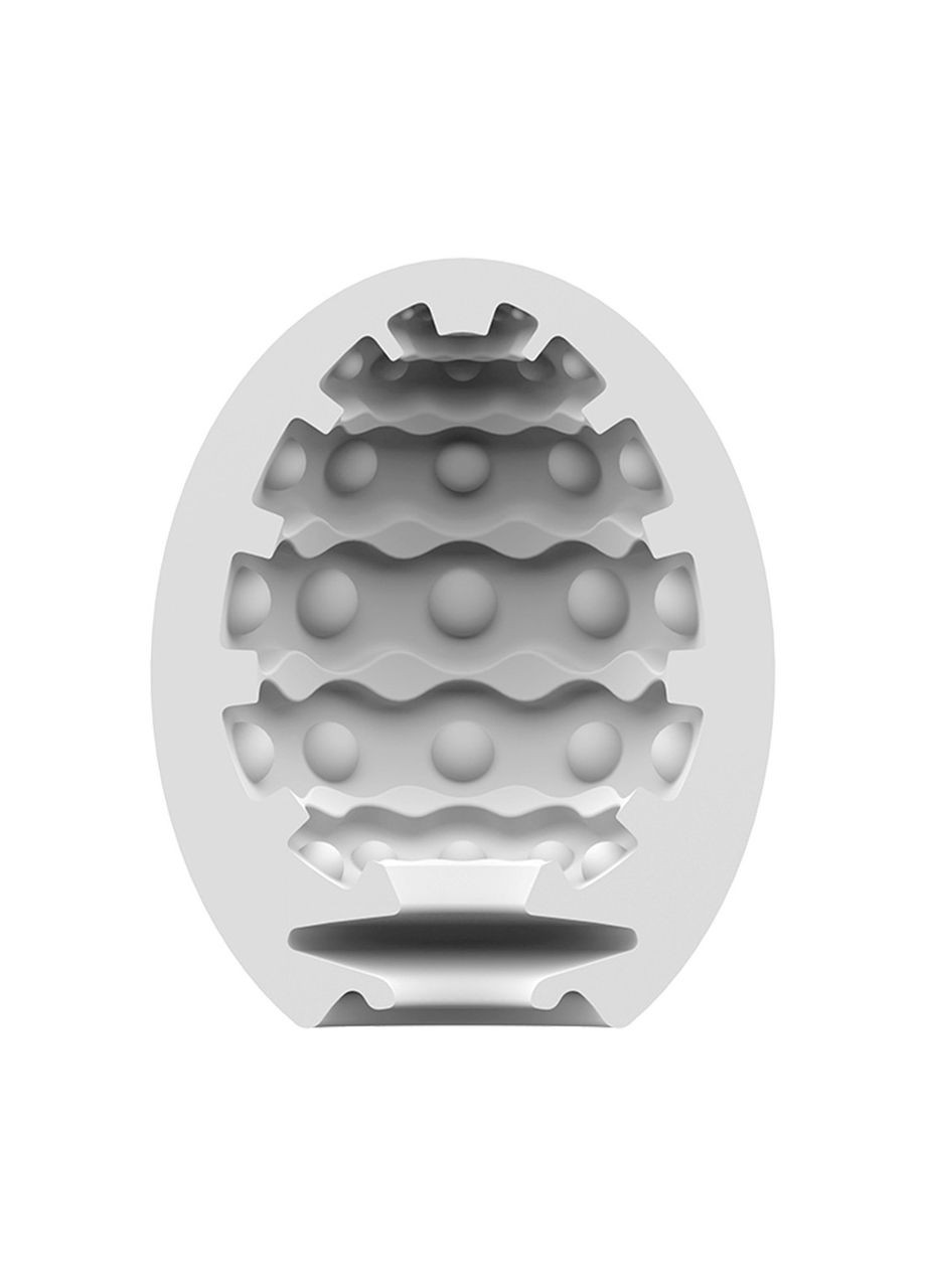 Самозмащувальний мастурбатор у вигляді яйця Bubble Masturbator Egg рельєфний Satisfyer (339863920)