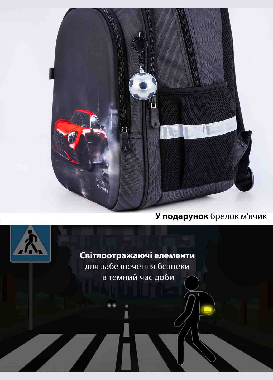 Ортопедичний рюкзак з пеналом та мішком для хлопчика для початкової школи (Full 150-9) School Standard (293815090)