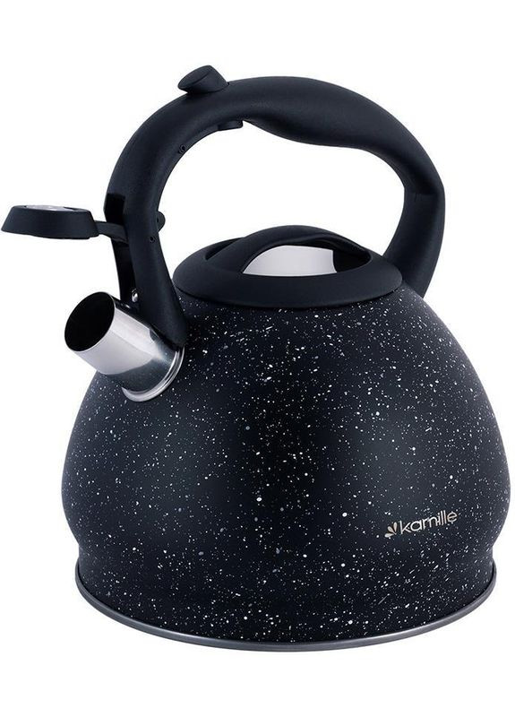 Чайник Whistling Kettle Marble 2.7л з нержавіючої сталі зі свистком Kamille (329897203)