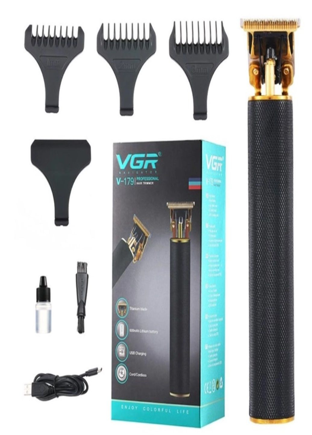 Машинка для стрижки волосся V-179 триммер на акумуляторі VGR (290186475)