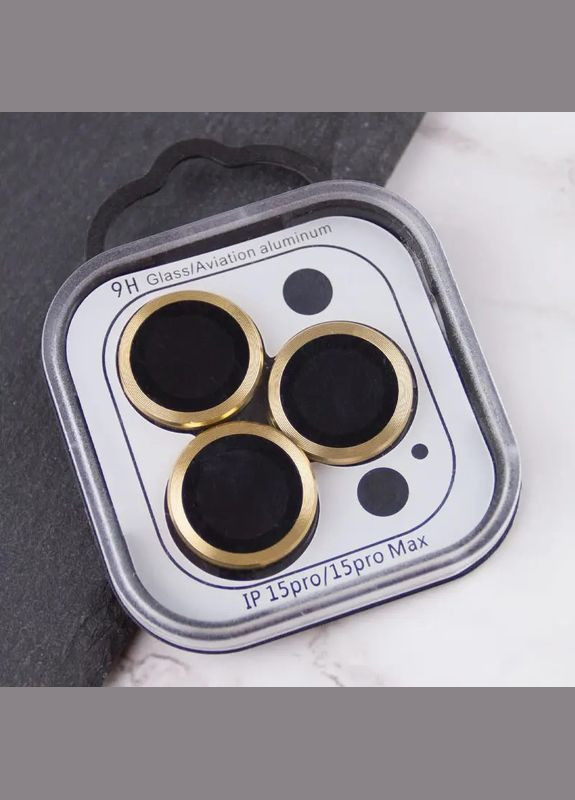 Захисне скло Metal Classic на камеру (в упак.) для Apple iPhone 15 Pro (6.1") / 15 Pro Max (6.7") Золото | Gold Epik iPhone 15 Pro Max (300582615)
