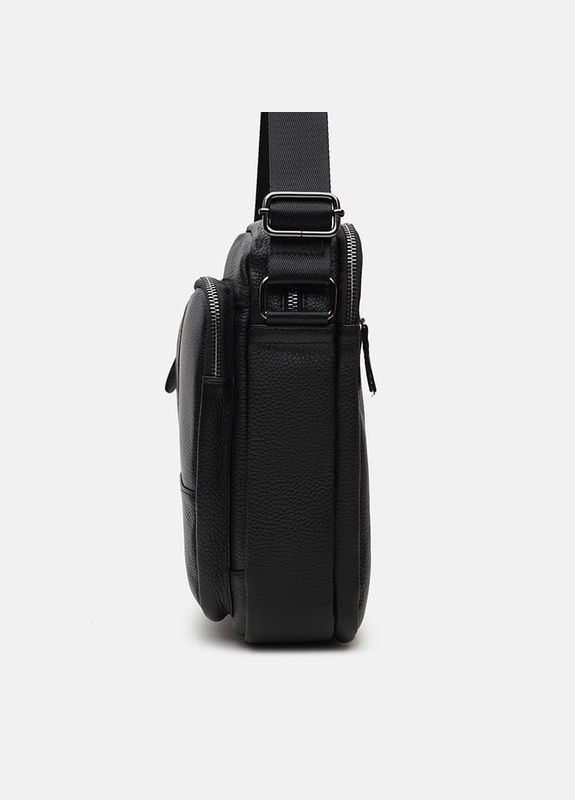 Сумка чоловіча шкіряна через плече k14014 Чорний Keizer (302008207)