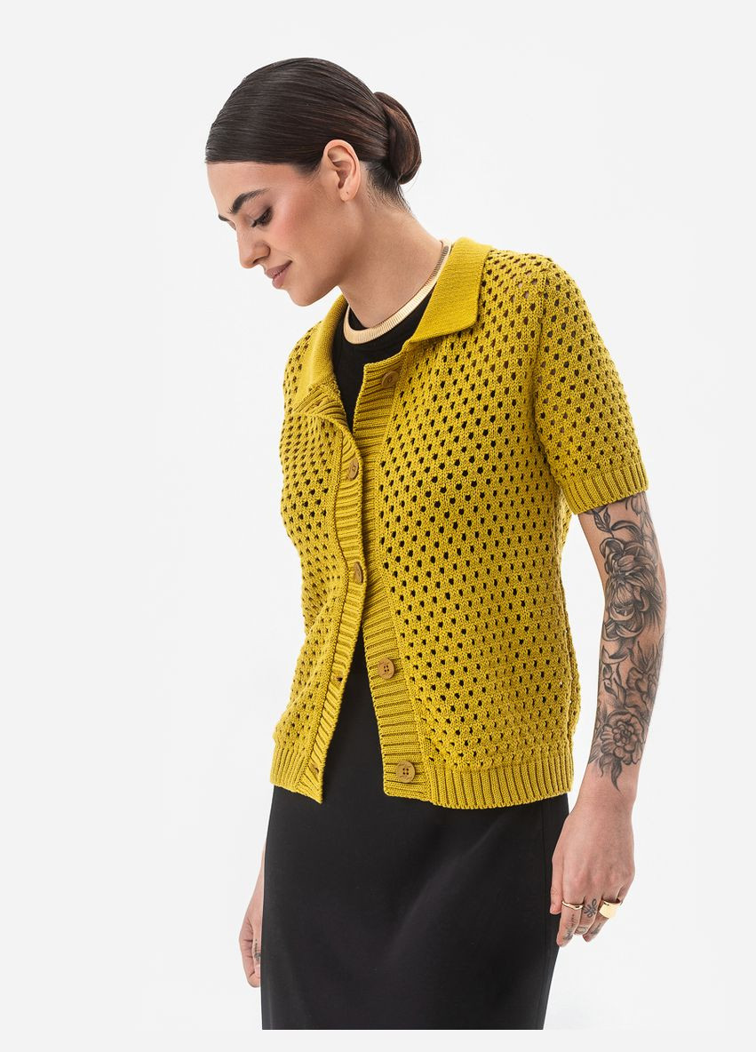 Ажурний кардиган із італійської бавовни SVTR (332813640)