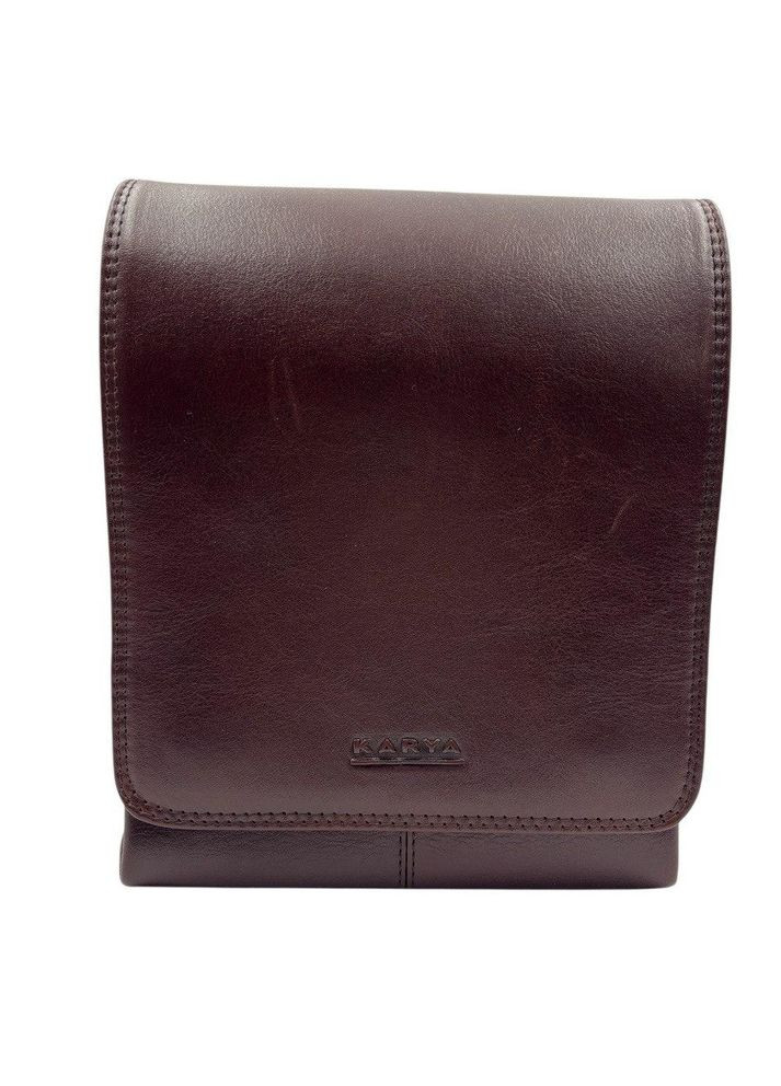 Сумка барсетка мужская из натуральной кожи коричневая 0262-614. Karya (365815623)