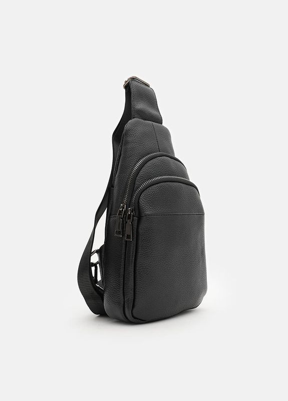 Чоловічий рюкзак через плече K1328c-black Borsa Leather (322190026)