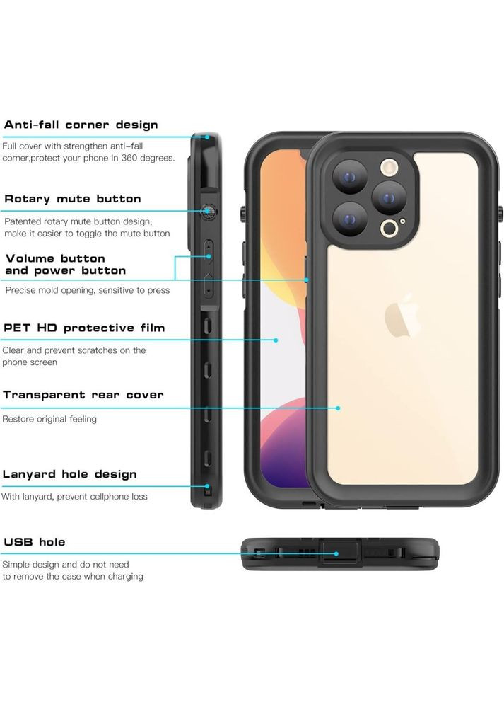 Захисний чохол DOT чорний для iPhone 13 Pro Max ShellBox (352507074)