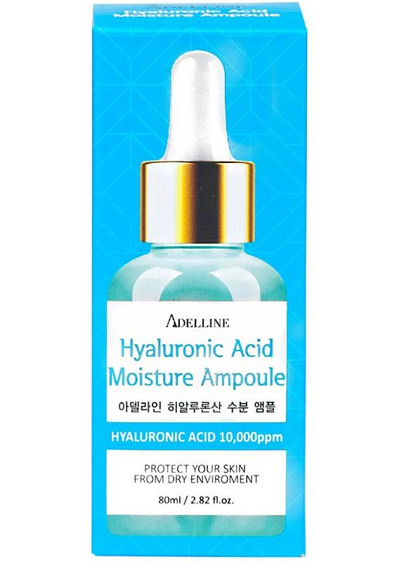 Adelline Увлажняющая ампула-сыворотка для лица с гиалуроновой кислотой Hyaluronic Acid Moisture Ampoule 80ml (2-916604) — Крем, Южная Корея (369793271)