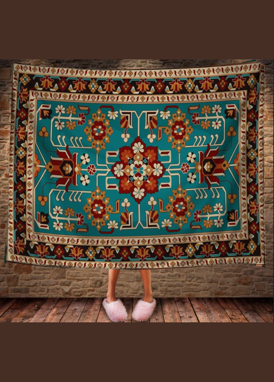 Плед з 3D принтом-Килимовий бірюзовий перс №5 Перша Креативна мануфактура PERFECTUS Плед (301868768)