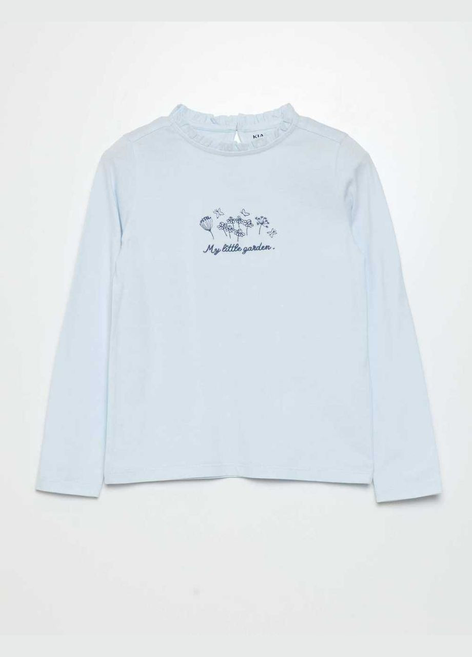 Голубой лонгслив Kiabi
