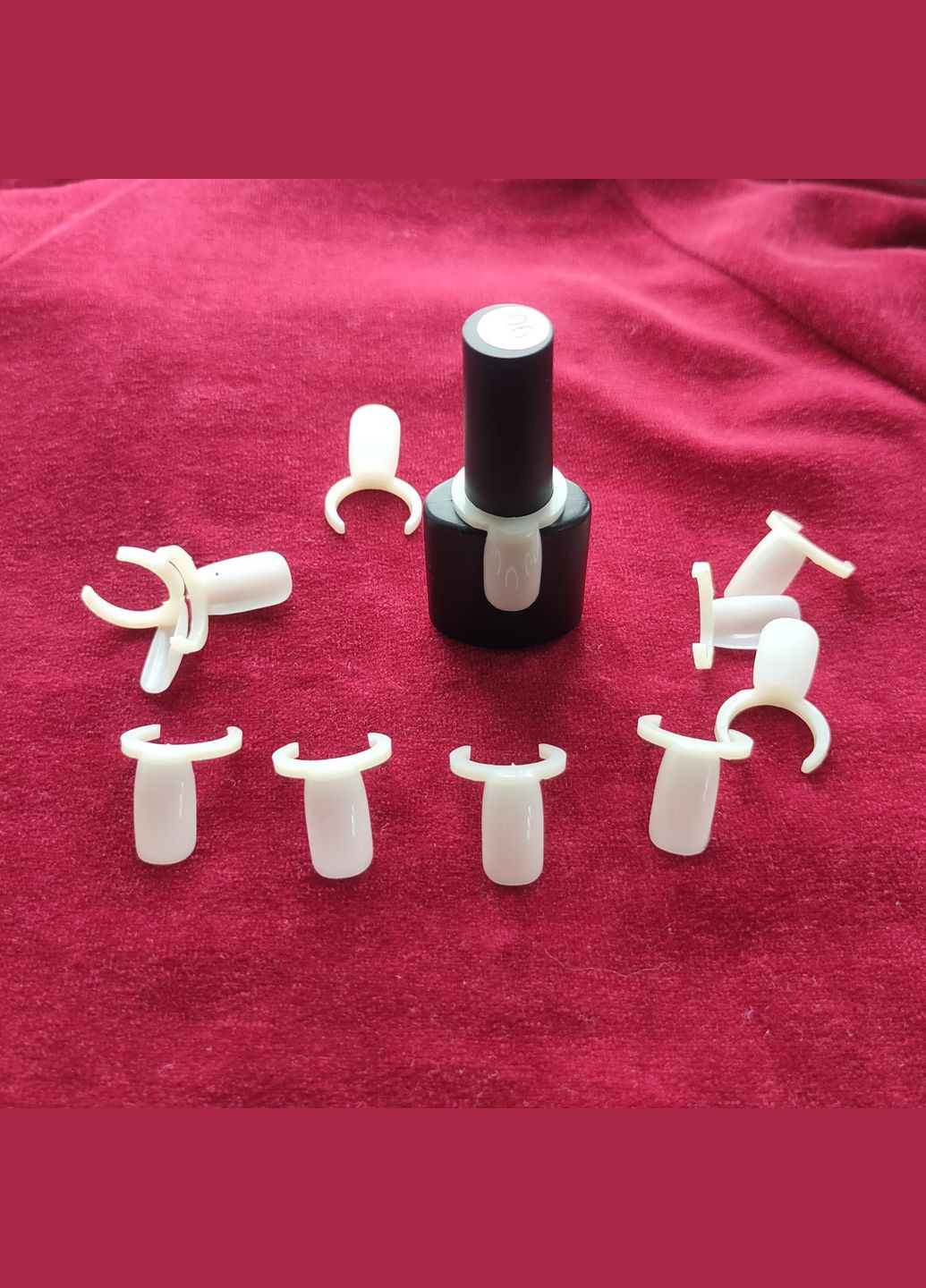 Типсы с креплением на бутылочку лака 50 штук No Brand (316654239)