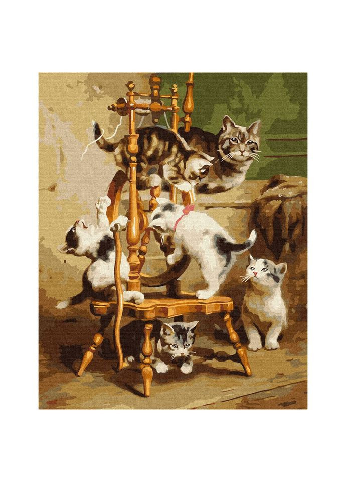 Картина за номерами "Веселі забави" ©Carl Reichert 40х40 см IDEYKA (346054999)