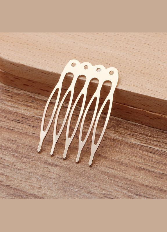 Основа для шпильки Основа для гребінця з отворами Натуральне золото 40 мм x 27 мм x 0.8 мм Finding (328942836)