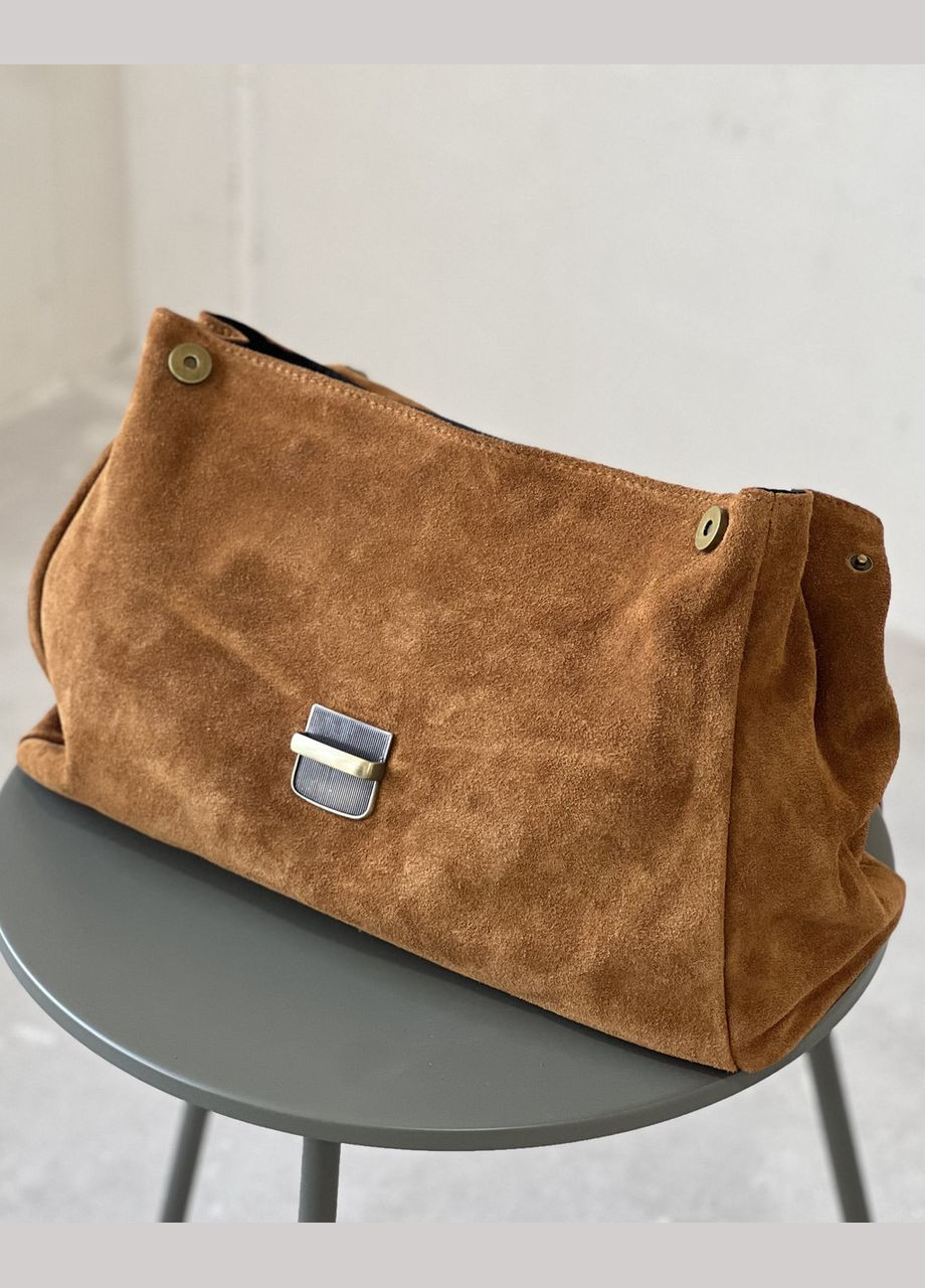 Жіноча замшева сумка JACLINE бронзова 801002 Vera Pelle (319325723)